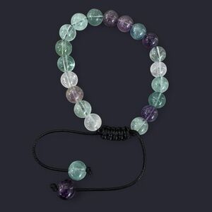 Fluorite Adjustable Gemstone Bead Bracelet 8mm